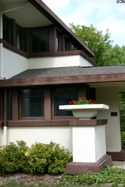 Stockman House entrance. Mason City, IA.