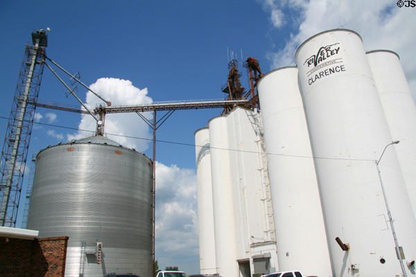 Grain elevators of Clarence. Clarence, IA.