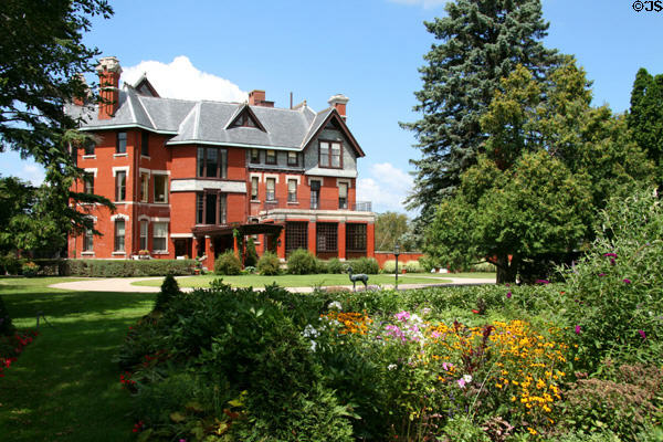 Brucemore with flower gardens. Cedar Rapids, IA.