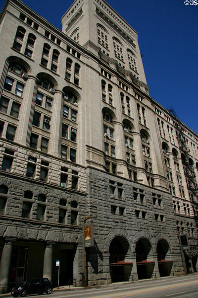 Entrance stonework of Auditorium Building by Adler & Sullivan. Chicago, IL.