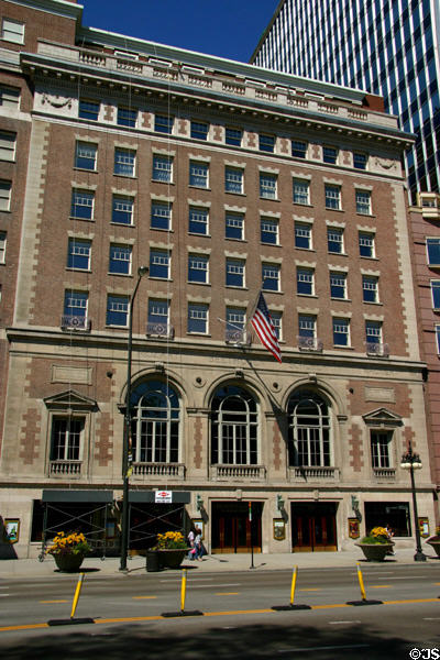 Symphony Center (1905) (former Theodore Thomas Orchestra Hall) (220 South Michigan Ave.). Chicago, IL. Architect: D.H. Burnham & Co.. On National Register.