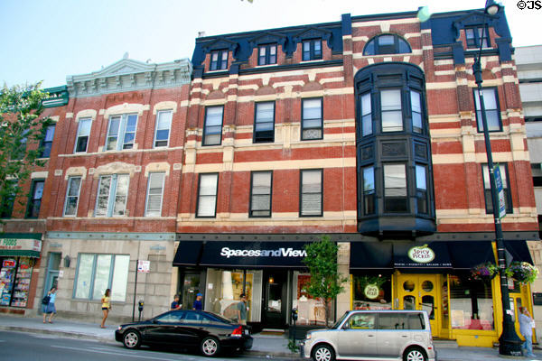 Kauffmann Store & Flats with neighboring heritage stores. Chicago, IL.