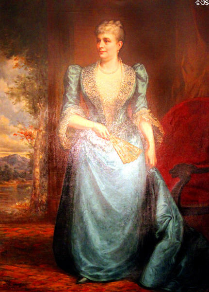 Portrait (1939) of Caroline Scott Harrison, wife of Benjamin at Benjamin Harrison Presidential Site. Indianapolis, IN.