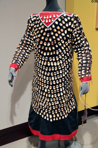 Crow Indian elktooth dress (c1900) at Eiteljorg Museum. Indianapolis, IN.