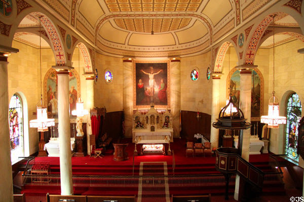 Interior of Old Cathedral. Vincennes, IN.