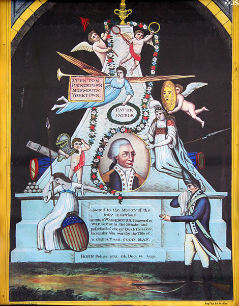 Memorial to George Washington in Indiana Territory Capitol. Vincennes, IN.