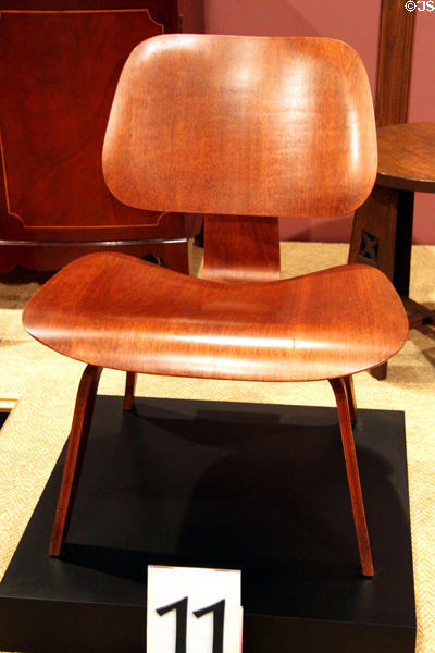 Occasional chair (c1945) by Evans Products Co. at Sedgwick County Historical Museum. Wichita, KS.