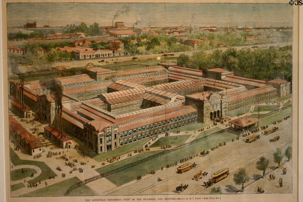 Louisville Southern Exposition poster (1884) in Conrad-Caldwell House since house & old Louisville now stands on former 1884 Expo grounds. Louisville, KY.