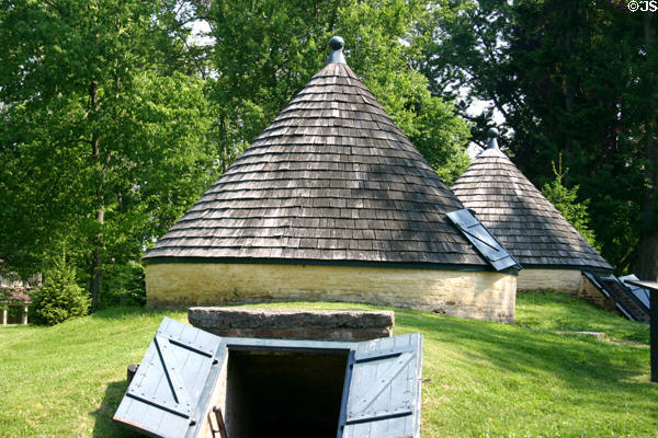 Ashland underground ice storage roof cones. Lexington, KY.