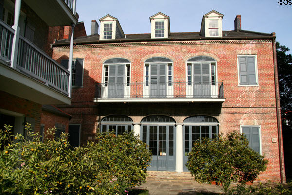 Citrus trees in courtyard at rears of Hermann Grima House. New Orleans, LA.