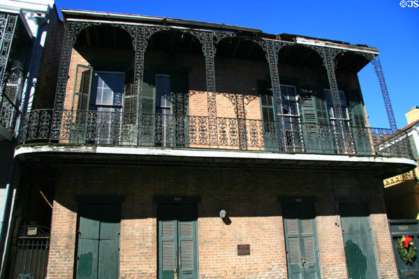 Birth house (1027 Chartres St.) of jazz artist Danny Barker. New Orleans, LA.