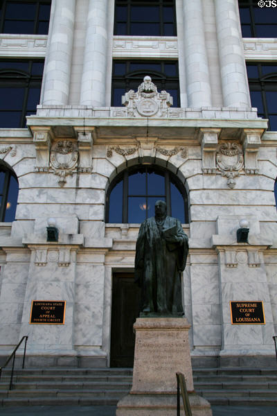 Supreme Court of Louisiana with statue of Edward Douglas White, U.S. Chief Justice. New Orleans, LA.