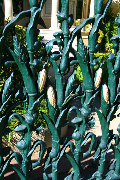 Cornstalk fence detail of Cornstalk Hotel. New Orleans, LA.
