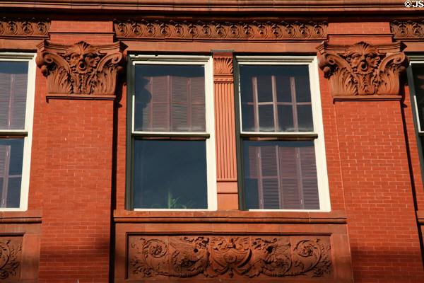 Terra cotta details of Old New Orleans Bank Building. New Orleans, LA.