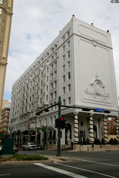 Le Pavillon Hotel (1907) (10 floors) (833 Poydras St.). New Orleans, LA. Architect: Toledano & Wogan, Rathbone E. DeBuys. On National Register.
