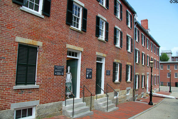 Boott Cotton Mills Boarding Houses (1837) (70-96 Bridge St.) part of Lowell National Historical Park run by U.S. National Park Service. Lowell, MA.