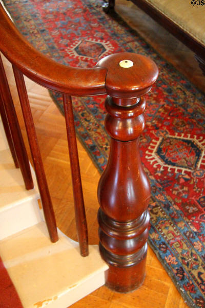 Newell post of front hall of Rotch-Jones-Duff House. New Bedford, MA.