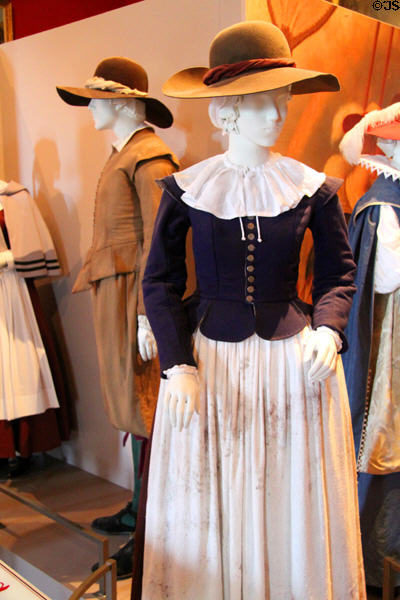 Pilgrim colonists as they probably appeared at Pilgrim Hall Museum. Plymouth, MA.