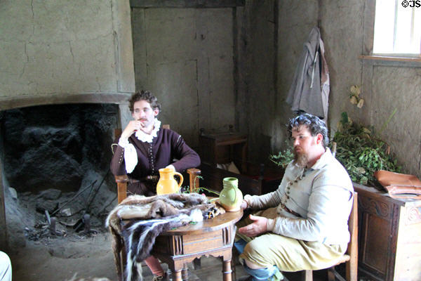 Pilgrim reenactors at Plimouth Plantation. Plymouth, MA.