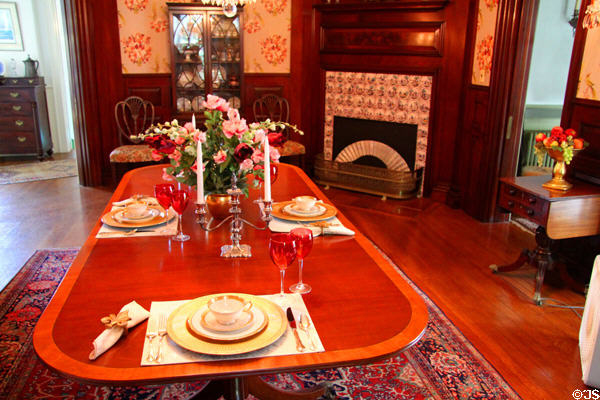 Dining table at Mayflower Society House. Plymouth, MA.