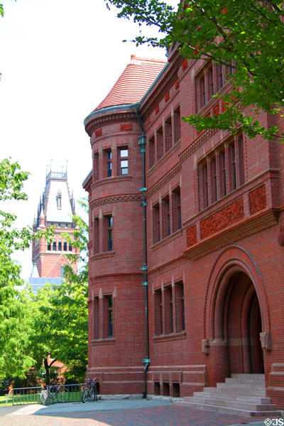 Entrance arch of Sever Hall. Cambridge, MA.