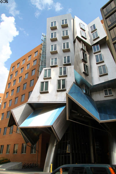 Angular projections on Gehry building at MIT. Cambridge, MA.