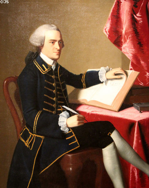 John Hancock portrait (1765) by John Singleton Copley at Museum of Fine Arts. Boston, MA.