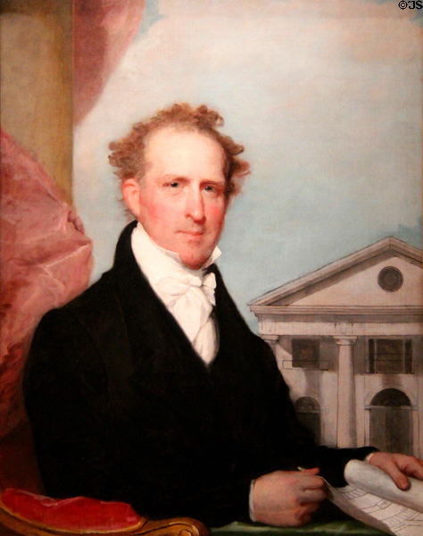 Josiah Quincy portrait (1824) by Gilbert Stuart at Museum of Fine Arts. Boston, MA.