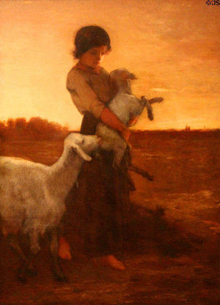 The Belated Kid painting (c1854-7) by William Morris Hunt at Museum of Fine Arts. Boston, MA.