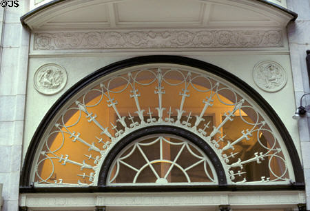 Fan light in federalist building. Baltimore, MD.