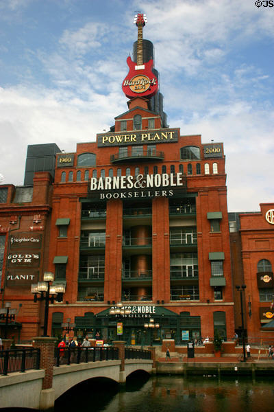 Power Plant (1900) restored to house shops & eateries adding vitality to Baltimore Harbor area. Baltimore, MD.