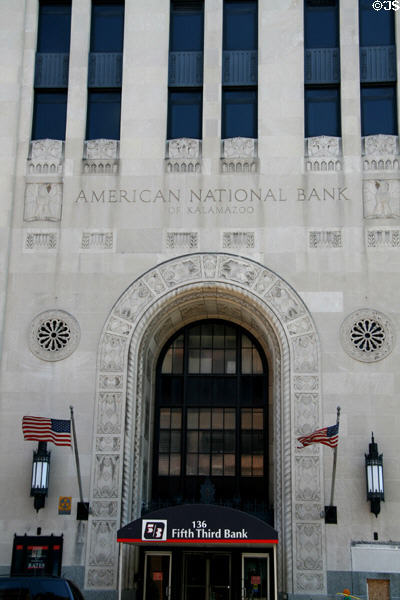 American National Bank building portal. Kalamazoo, MI.