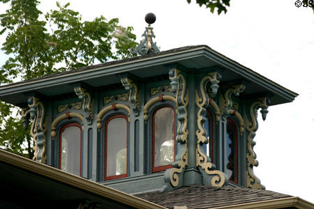 Cawood-Larsin house widow's walk detail. Marshall, MI.