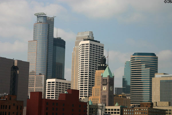 225 South Sixth, Wells Fargo, & US Bank Plaza, City Hall tower, Fifth Street Towers. Minneapolis, MN.