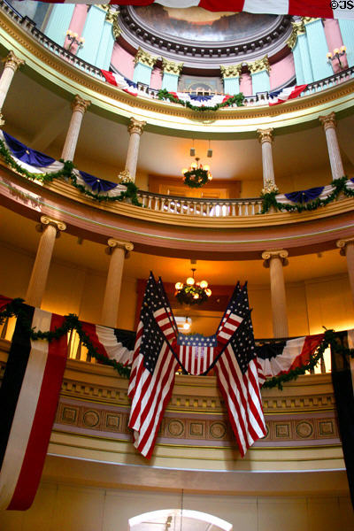 Ring of balconies within Old St. Louis County Courthouse. St Louis, MO.