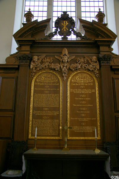 Altar of Christopher Wren's Church of St. Aldermanbury at Westminster College. Fulton, MO.