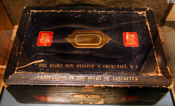 Churchill's dispatch box at Winston Churchill Memorial & Library. Fulton, MO.