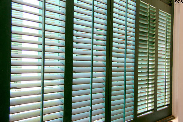 Louvered slats of shutters at Beauvoir. Biloxi, MS.