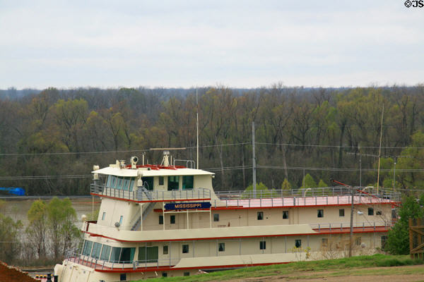 Workboat Mississippi of River Commission docked at Vicksburg. Vicksburg, MS.
