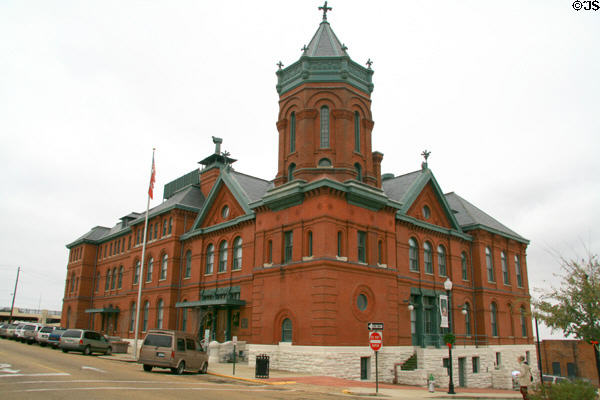 Mississippi River Commission Building (1894 & 1914) (1400 Walnut St.). Vicksburg, MS. Style: Romanesque Revival.