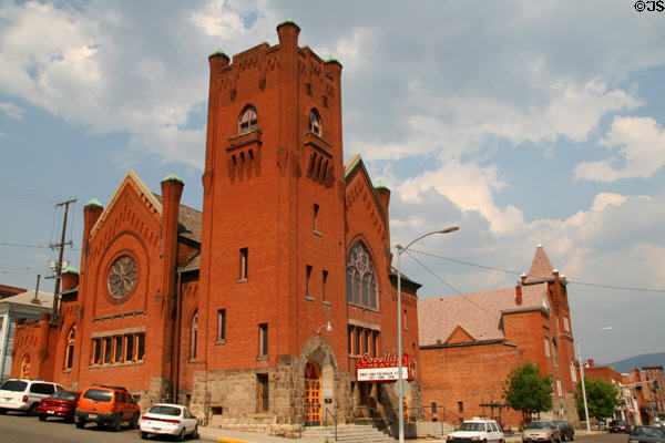 First Presbyterian Church (1878) (now Covellite Theatre) (215 W. Broadway). Butte, MT. Style: Gothic Revival. Architect: H.M. Patterson.