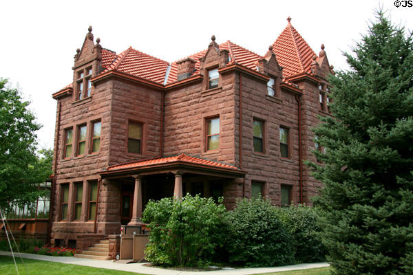 Sandstone blocks of Moss Mansion. Billings, MT.