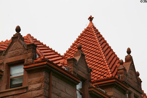 Roofline of Moss Mansion. Billings, MT.