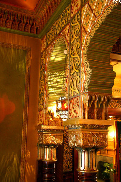 Moss Mansion Moorish arch colored to impress visitors. Billings, MT.