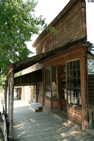False-fronted wooden shop on Wallace Street. Virginia City, MT.