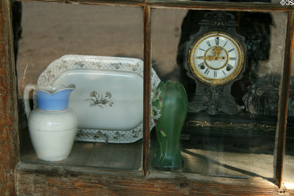 Typical goods sold in frontier shop of gold rush town of Virginia City. Virginia City, MT.