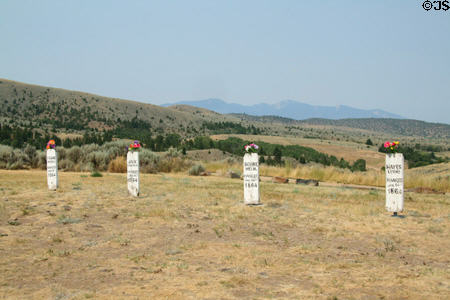 Boot hill cemetery where Vigilantes victims were buried. Virginia City, MT.