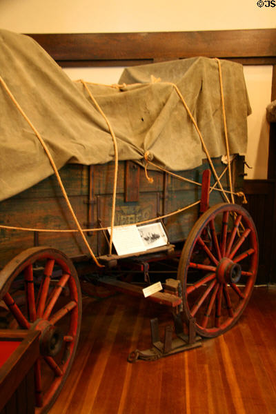 Weber Freight Wagon used to haul supplies to Yellowstone at Museum of the Yellowstone. West Yellowstone, MT.
