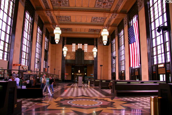Art Deco interior of Omaha Union Station, now Durham Western Heritage Museum. Omaha, NE.