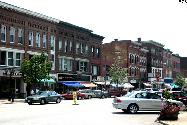 Italianate buildings on Main Street of Concord. Concord, NH.